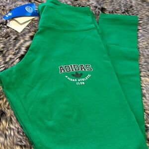 Adidas women Green Athletic legging